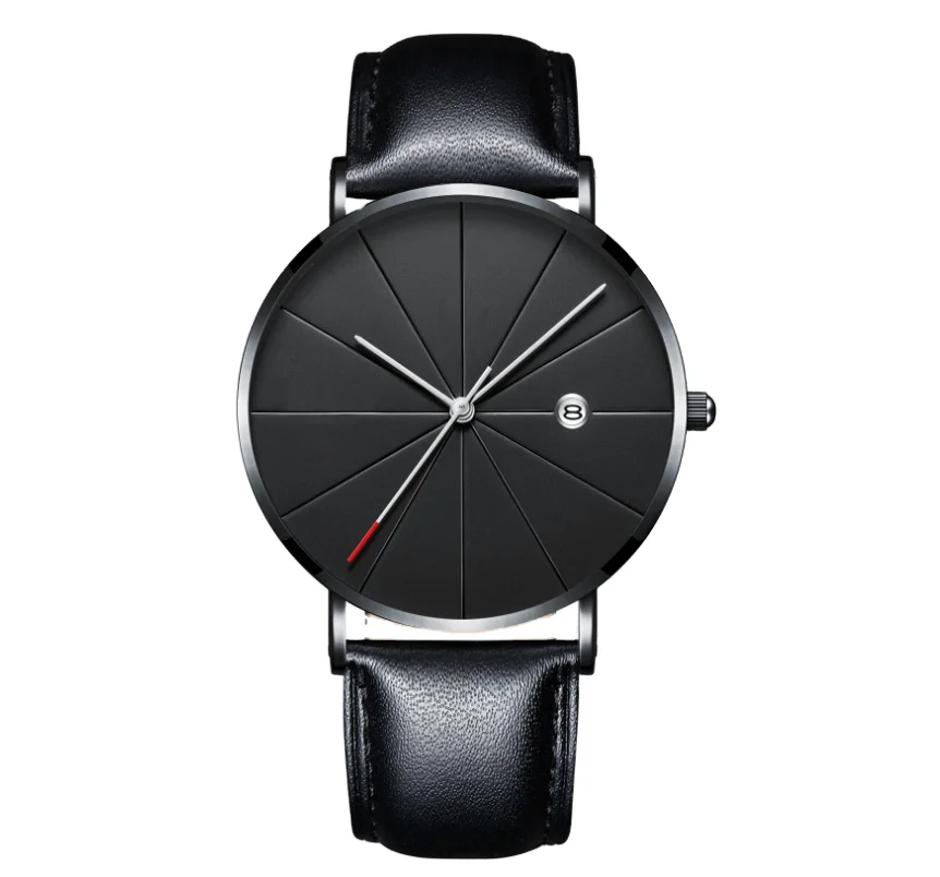 Factory designer simple linear creative quartz stainless steel watch