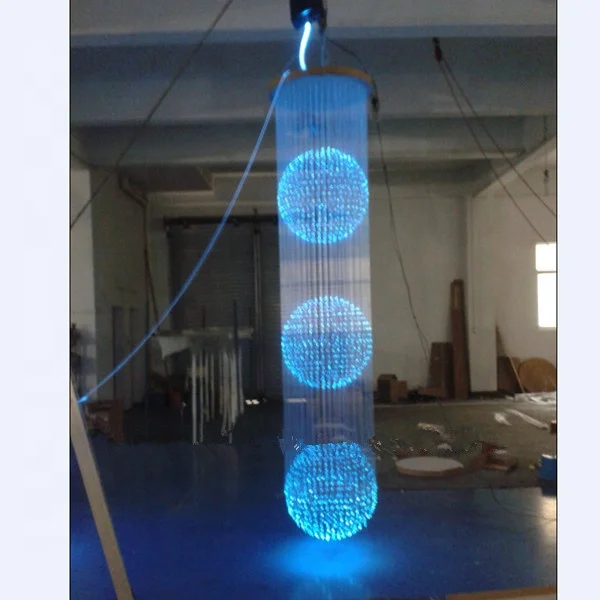 Free shipping modern dreamlike led crystal fiber optic led chandelier lamp dia65cm height2.5m