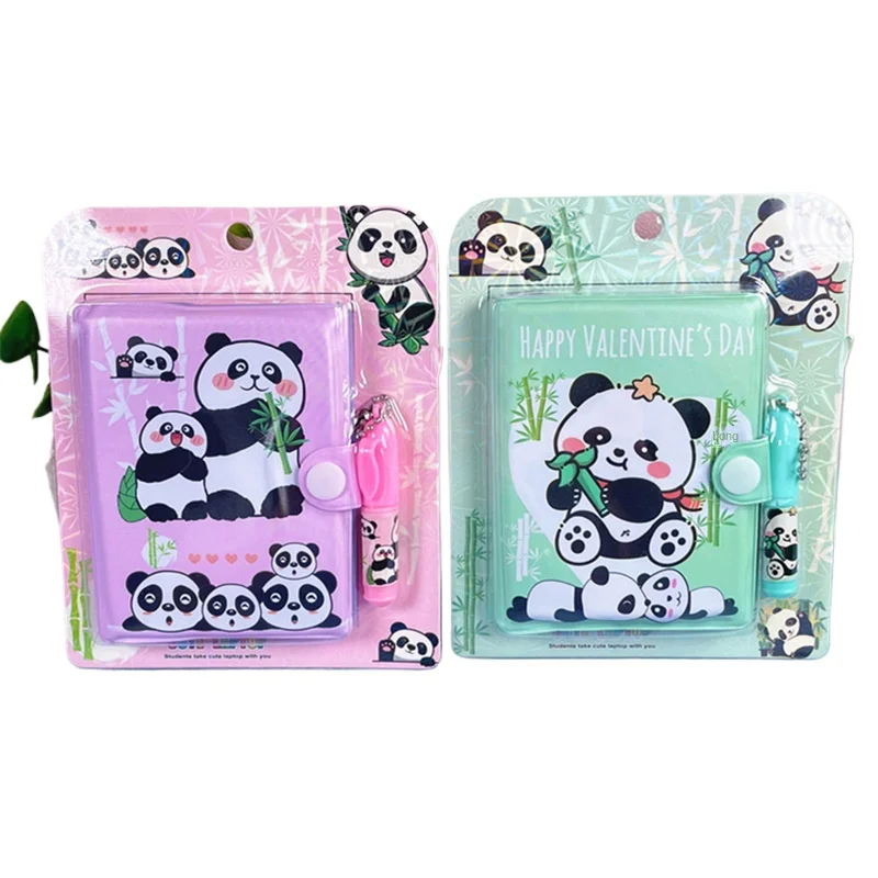 Симпатичный мягкий чехол для ноутбука маленькая панда блокнот мини-карман с ручкой