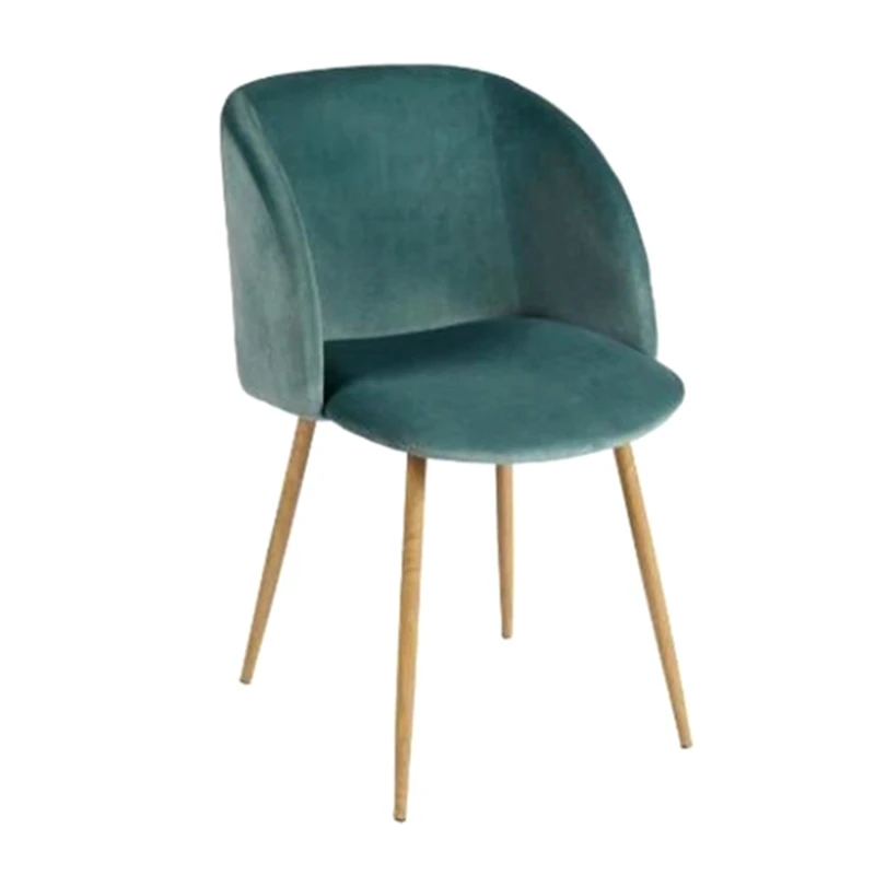 OEM Royal egelent comfortable soft nordic blue velvet dining room chairs home office chair living room chairs with gold legs