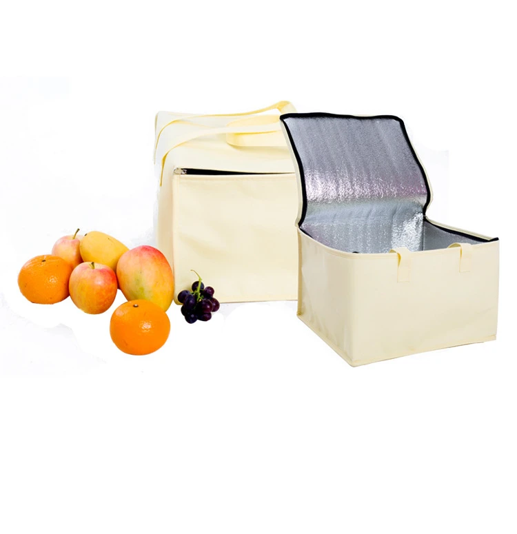 Custom Folding Portable Non Woven Thermal Soft Insulated Fish Storage Cooler Tote Cooling Bags for Chilled Drinks beers
