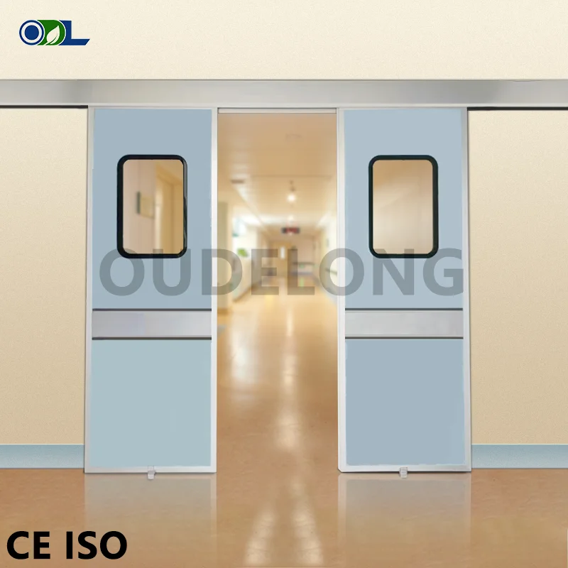 Oudelong CE/ISO Certification Hygienic Aluminum Frame Automatic Closed Clean Room Door for Purify  Workshop