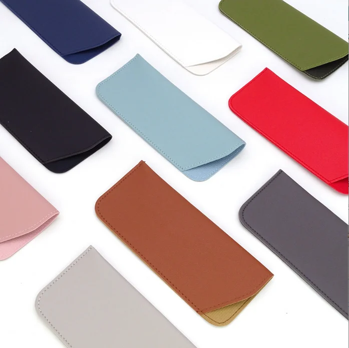 Unisex wholesale microfiber cloth hard sliding box custom logo leather sunglasses case PU slide folding Sunglasses Case