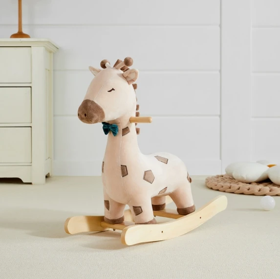 Creative cartoon toy decoration wooden giraffe horse