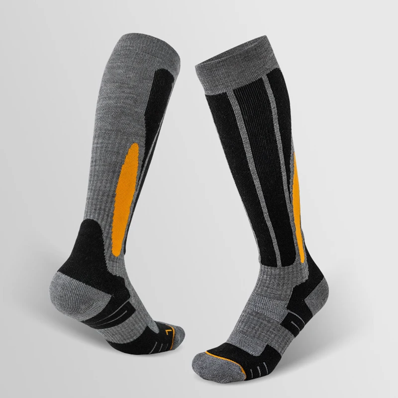 Fashion Design Trekking Thermal Merino Wool Crew Hiking Mens Stripe Work Socks