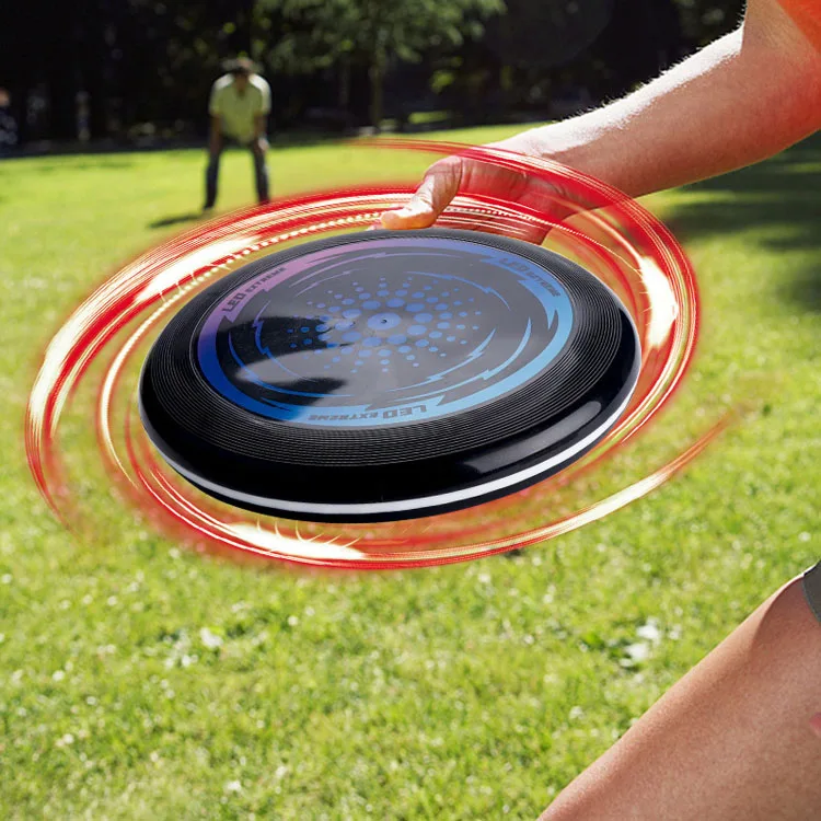 High Brightness LED Frisbee Auto Light Up Outdoor Sport Waterproof 49 LEDs Flying Ring