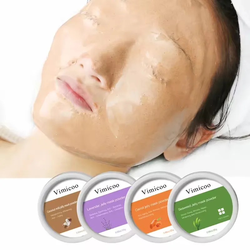 Hot selling moisturizing and anti-aging repair face mask lavender coconut milk carrot seaweed jelly mask powder