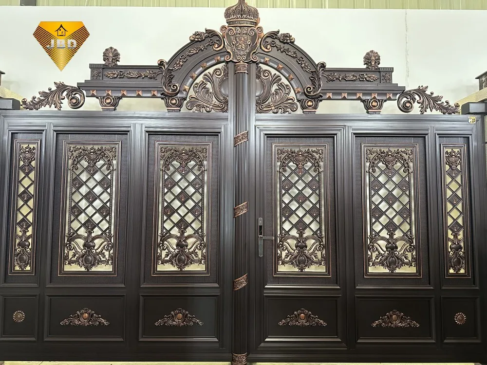 JBDhome Latest European Style Gate Design Electric Villa Courtyard Aluminum Entrance Door
