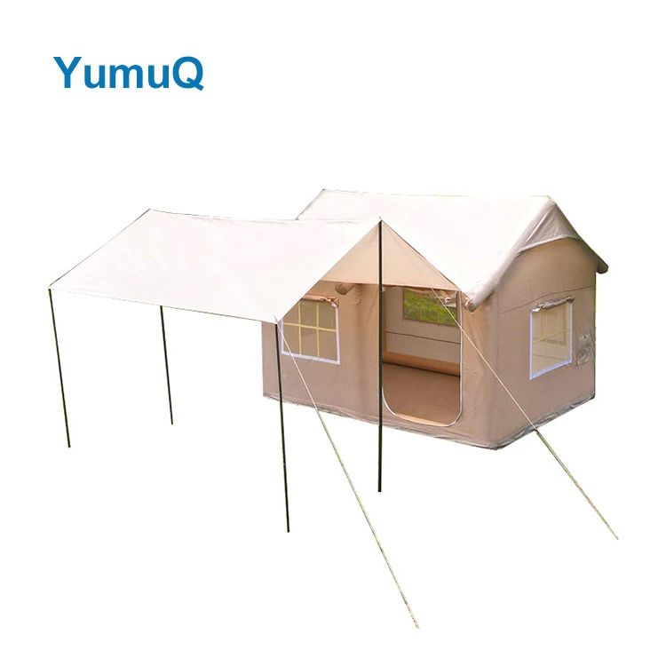 YumuQ 6-8 человек 5 м 2 комнаты оптовая продажа надувные палатки для кемпинга Семейные купольные