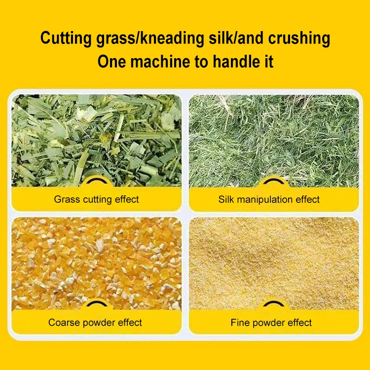 Three in one multipurpose chaff cutter machines silage corn chopper 3/4/5/6/8TON silage chopper home use
