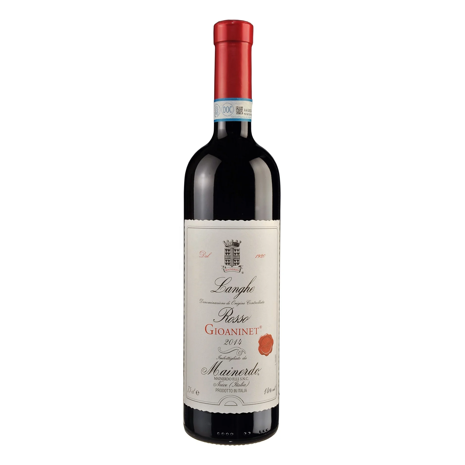 Langhe Rosso dop, итальянское красное сухое вино из региона Ланге, Piedmont, доступно в бутылке 75 cl и 37,5 cl