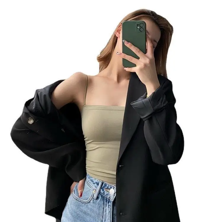 2023 New Brassiere Pad Wireless Sports Beauty U Back Camisole Wrapped Chest Girl Lady Vest Seamless Bra Tube Top