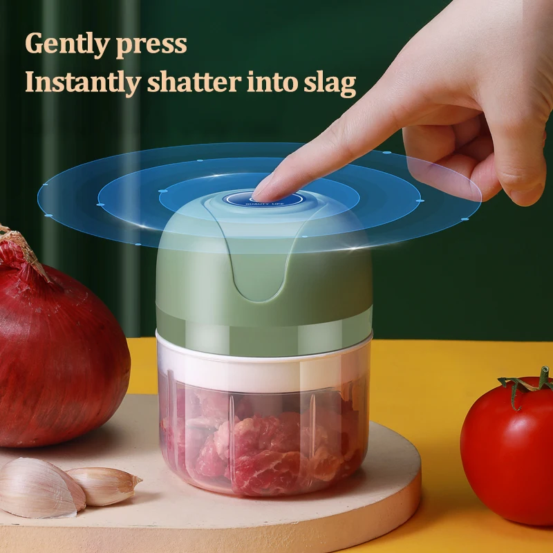 250 ML electric mini food Processor Wireless Portable Rechargeable Vegetable Processor Electric Mini Garlic Food Chopper