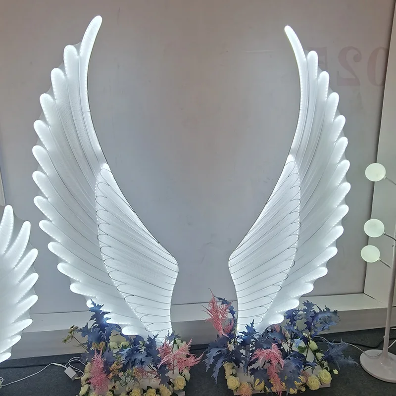 Wrought iron glow butterfly wings wedding stage runway scene decoration road props ornaments fly with me