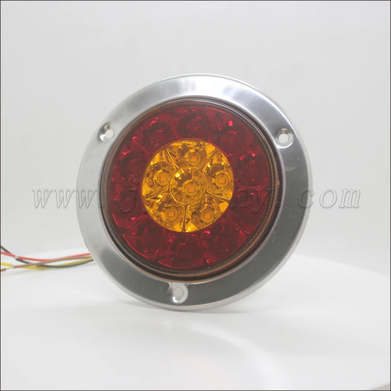 12V 24V красный круглый элемент для поверхностного монтажа задние фонари LED лодка прицеп свет габаритный задний фонарь грузового прицепа