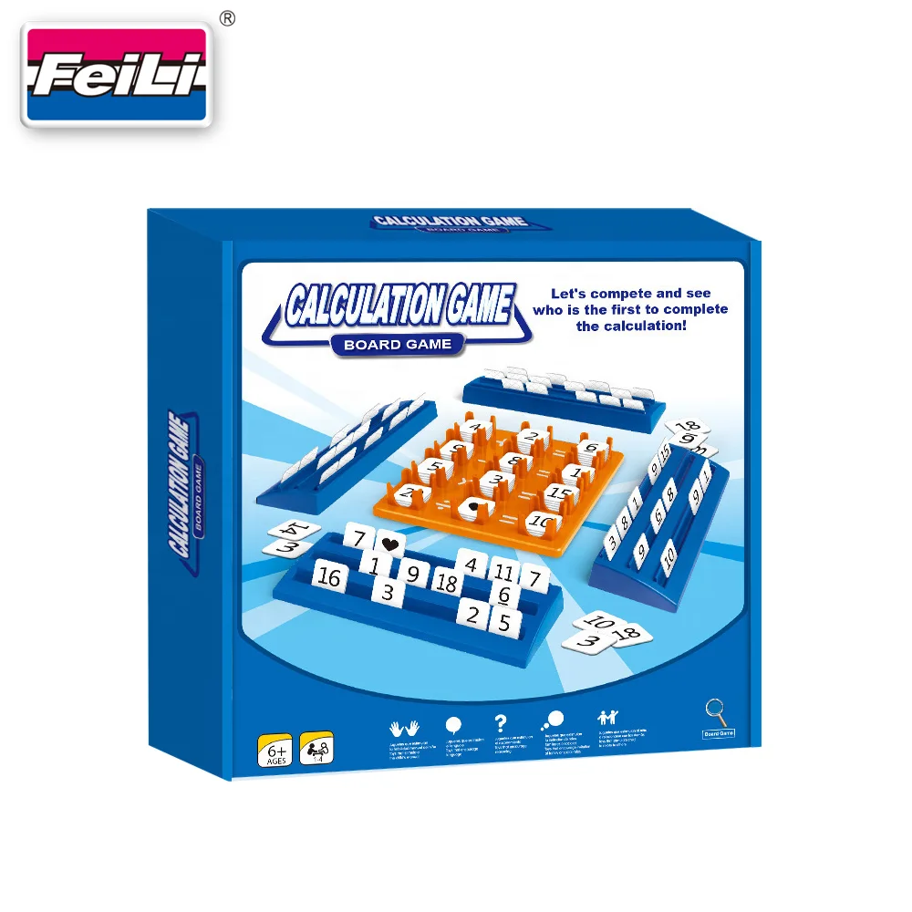 Customized calculation board game for 4 players children learning game learning toys