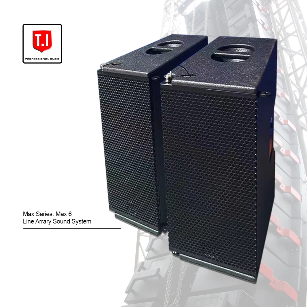 T.I Pro Audio Professional 6.5 Inch Sound System Passive Line Array Speakers Two way Speakerfor Church Use