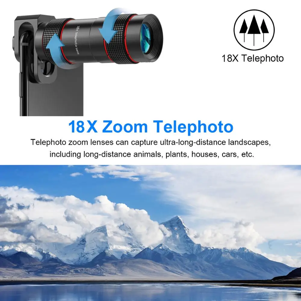 2022 New Smart Gadgets 4 in 1  Phone Camera Lens for iPhone 11 Pro for Mobile Phone