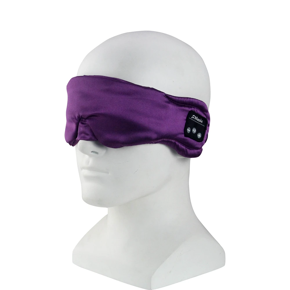 Hot selling new silk bluetooth Sleeping Headphones Thin Soft Elastic Comfortable Side Sleeper Wireless Music Headphones Eye Mask