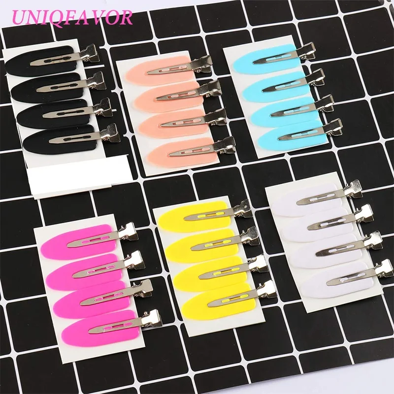 No Bend Glitter Hair Clips Flat Styling Clip No Crease Bang Seamless Hairdressing Barrettes for Make up No Bend Hair pins