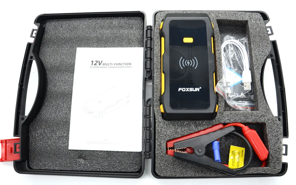 Factory Price 12V 26800mAh Portable car jump star jump starter power bank with Flashlight Jump Starter Foxsur