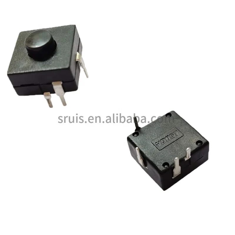 On-off flashlight button switch YT-8008-112A plastic electric torch push shift button switch