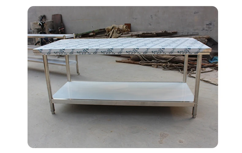 hot selling 201 304 inox kitchen stainless table Stainless steel kitchen workbench stainless steel table