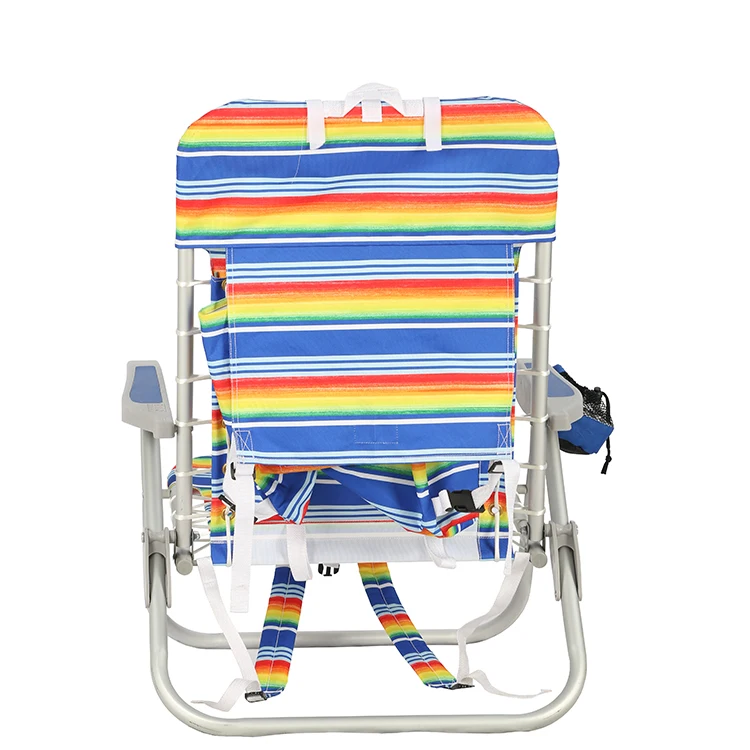 Backpack Plastic Hiking Foldable Camping Beach Chair with Storage Pouch