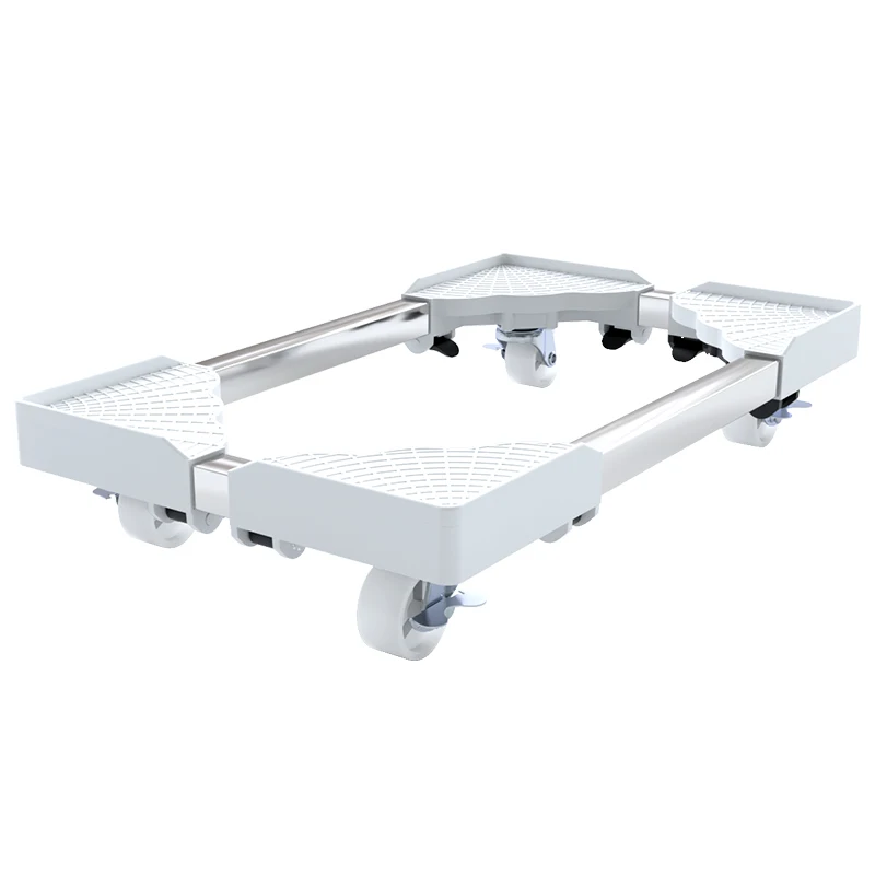 Adjustable Single-Tier Mobile Computer Stand Rolling Caster Wheels Essential Office Accessory CPU Holder Most PC Desks Plastic