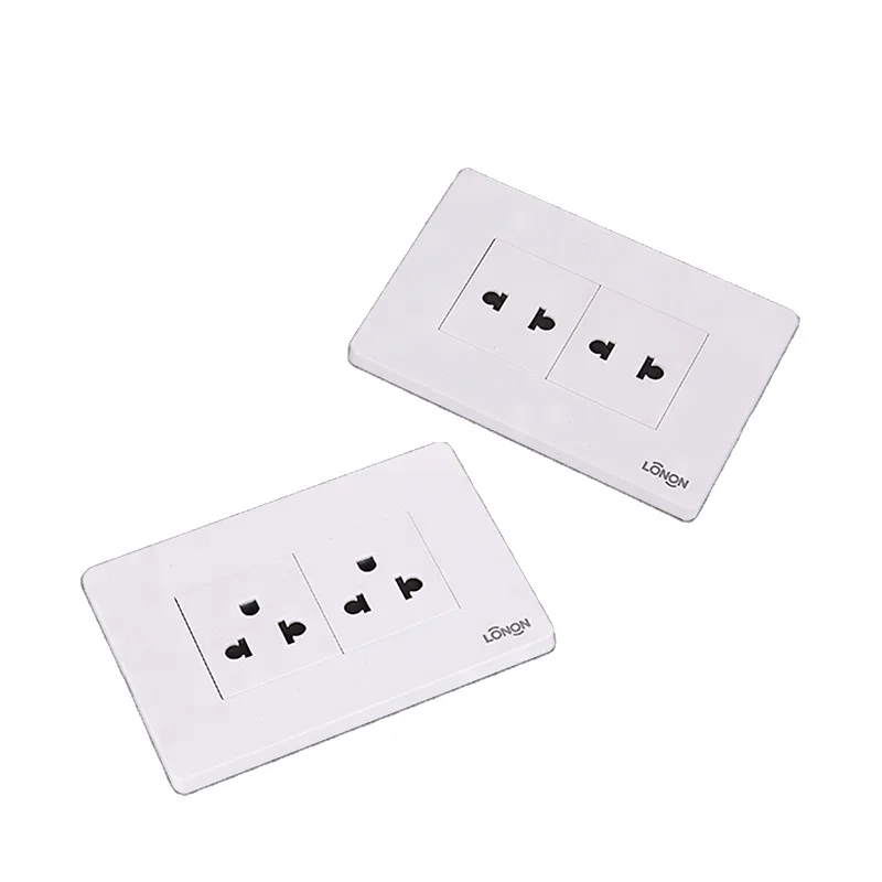 High quality PC Metal 16A multi plug electric 2 pin and 3 pin socket with  wall socket