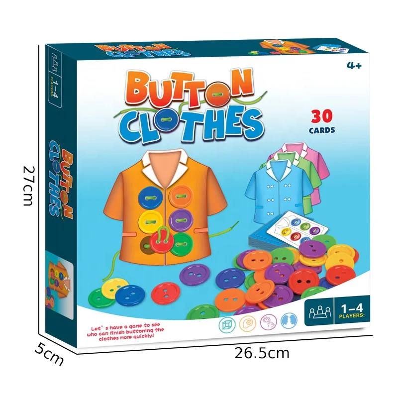 Hot Children Montessori Educational Toys Diy Wear Rope Game String Clothes Lacing Card  Kids Toys Thread Toy