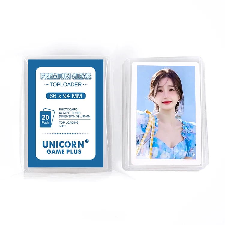 New Launched Premium Kpop Clear Toploader Photocard Single Sleeve Perfect Fit Inner Size 59x90MM