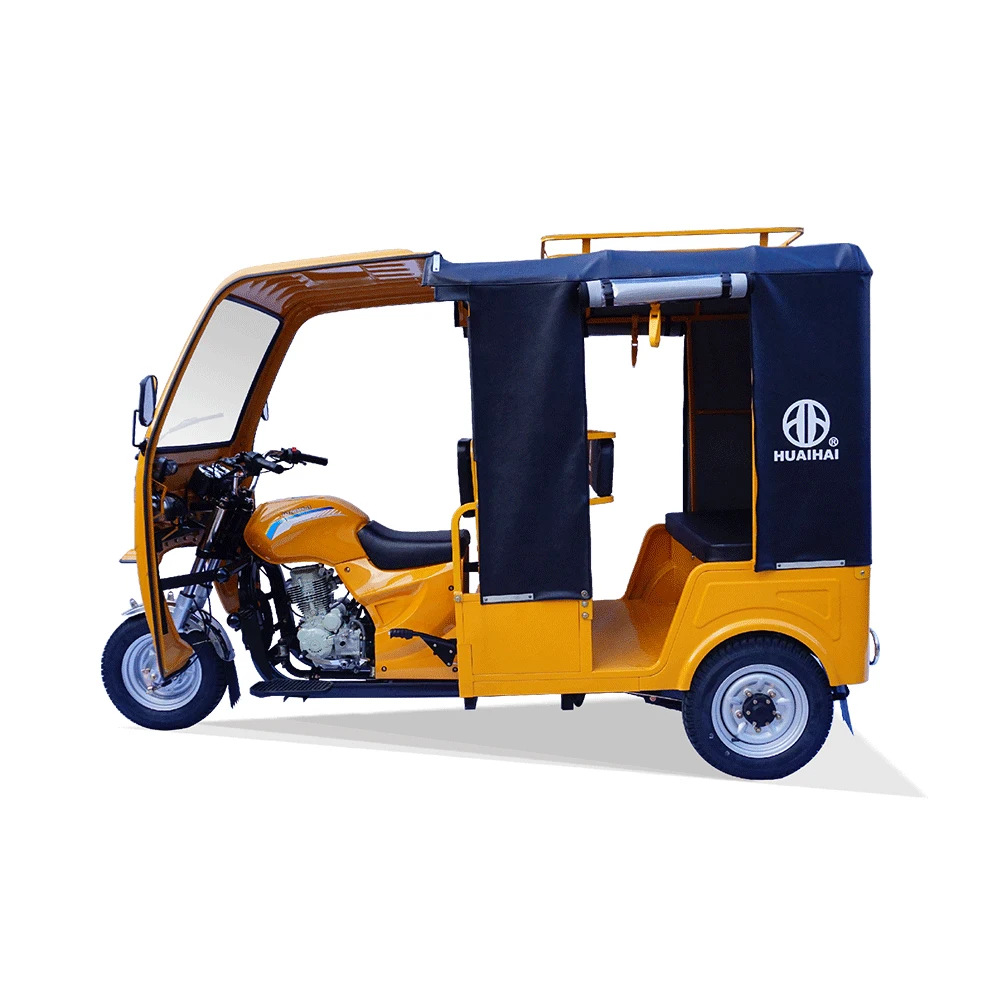 2022 New Model 150cc Tuktuk Taxi Gasoline Three Wheel Passenger Tricycle For Sale