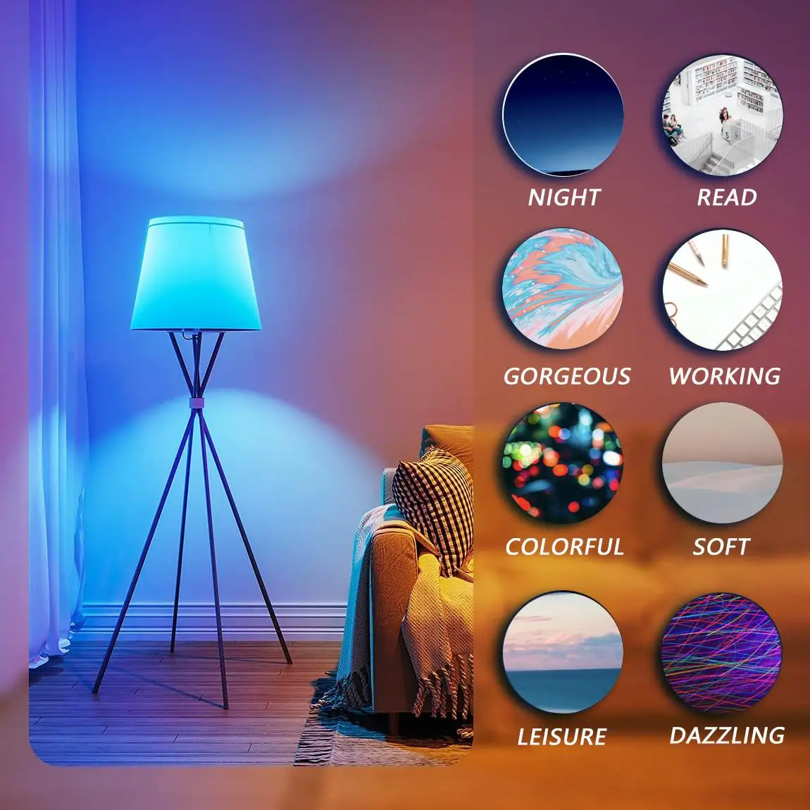 Wifi Smart Bulb  Dimmable Tuya APP RGBW Light Led Lamp Ampoule Alexa Compatible With Google Assistant For Smart Home Decor