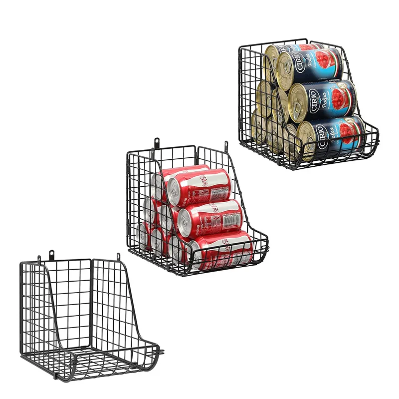 Multi-functional 3-Tier Storage Racks Detachable Storage Baskets