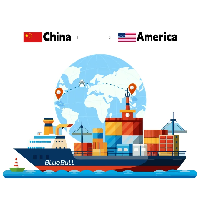 Чемодан на рейс из Китая в США по морю с оплаченной пошлиной