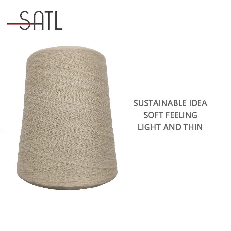 China Factory Hot Selling Light And Thin 35% Recycle Polyester 35%Viscose 30%Sorona Blended Bright Yarn 2/34nm