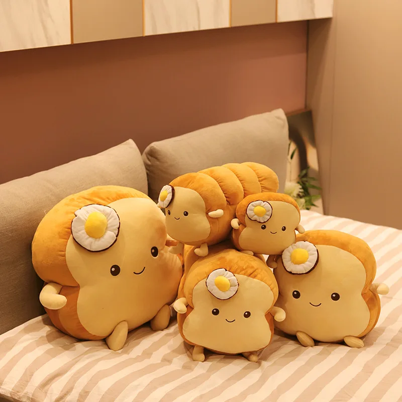 Wholesale Cute Small Eye Toast Bread Stuffed Plush Toy Food Long Toast Plush Pillow Soft Stuffed & Plush Toys Manufacturer