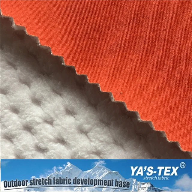 
4 way stretch compound White Polar Fleece fabric 3 layers Laminated Waterproof Fabric textile for garment 