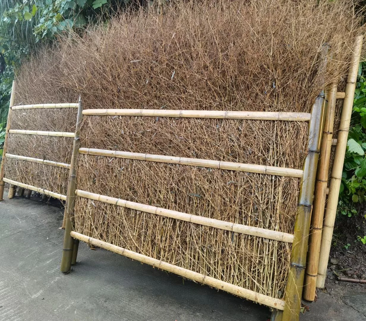 Garden Bamboo Branches Fence Yard Bamboo Fence