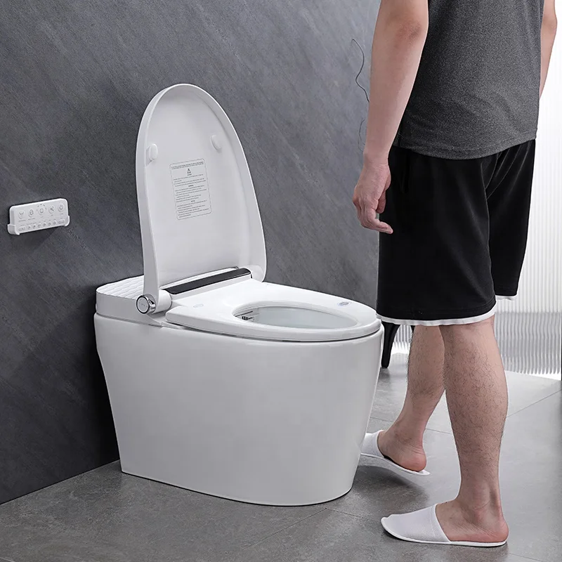 Fashion Auto Sensor Flush Open Electric Bathroom One Piece Intelligent Wc Commode Toilet Bowl Automatic Smart Toilet