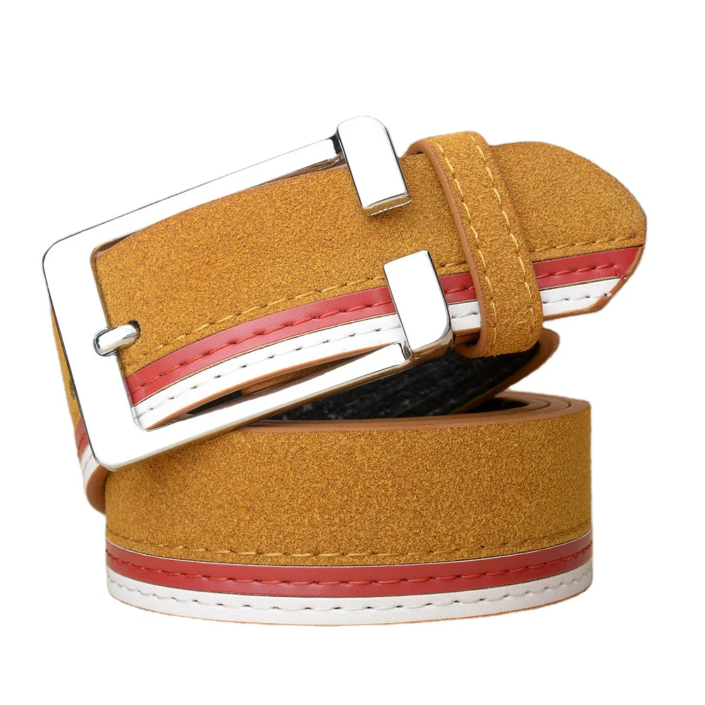 2022 Best Selling Custom Logo Hit Color Design Genuine Leather Men Belt