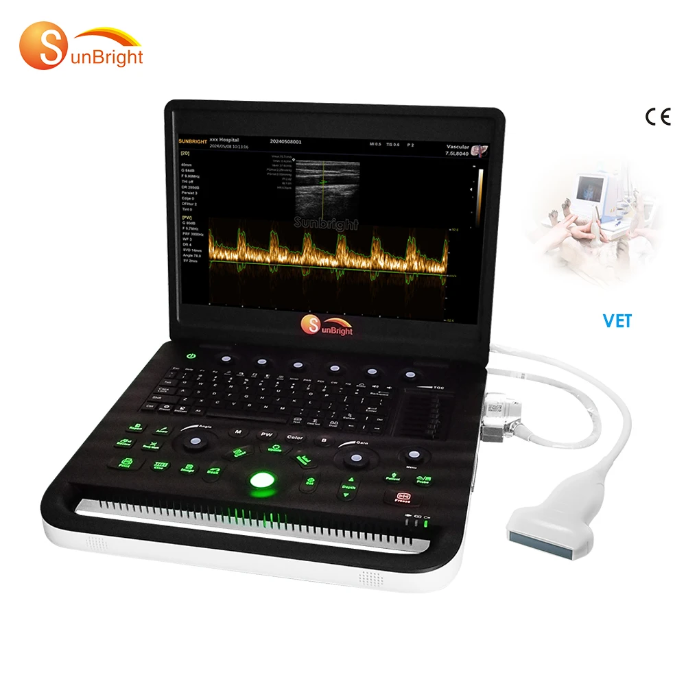 SUN-800C vet use cheap price ecografo laptop full digital veterinary portable ultrasound with 4 hours battery