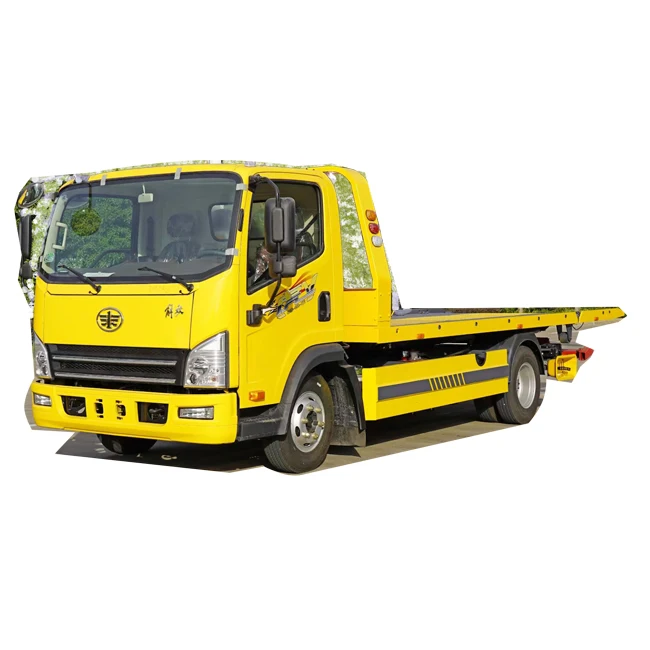 FAW New Type Lightweight 4x2 Mini 3 Tons 5 Tons Tow Trucks Wrecker Truck 4.2M Flat bed Truck On Stock