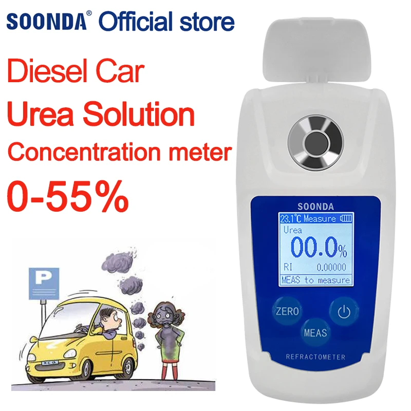 0-55% Digital Car Urea Concentration Meter Instrument Urea detector for diesel car exhaust treatment fluid urea solution tester