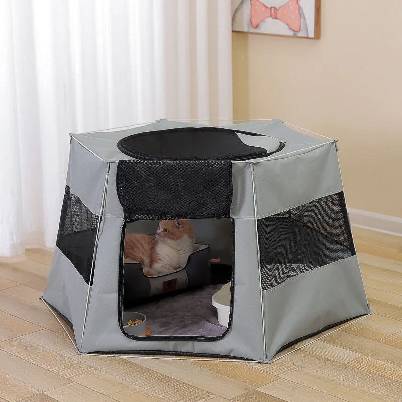 Wholesale pop up foldable playpen cage tent collapsible pet exercise tent portable  Camping Pet Tents