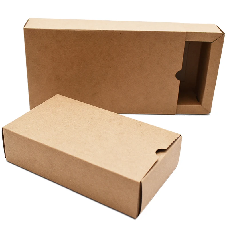 Macaron transparent PVC window-opening box Kraft paper drawer box Baked biscuit moon marcaron cake food packaging box