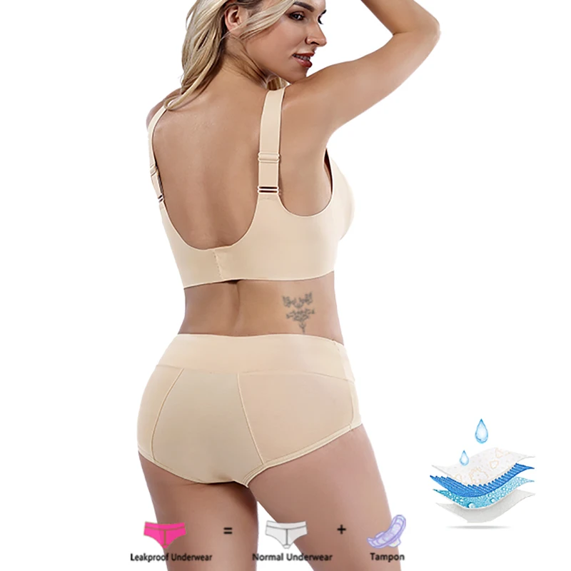 Plus Size Cotton Leak-proof Undies Hot Lingerie Menstrual Period Panty Physiological Pants bamboo underwear