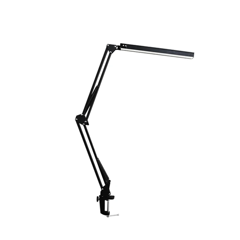 Folding Long Arm Clip Eye Protection Reading Lamp 3 Modes Lighting Brightness Adjustable Flexible USB LED Office Desk Lamp