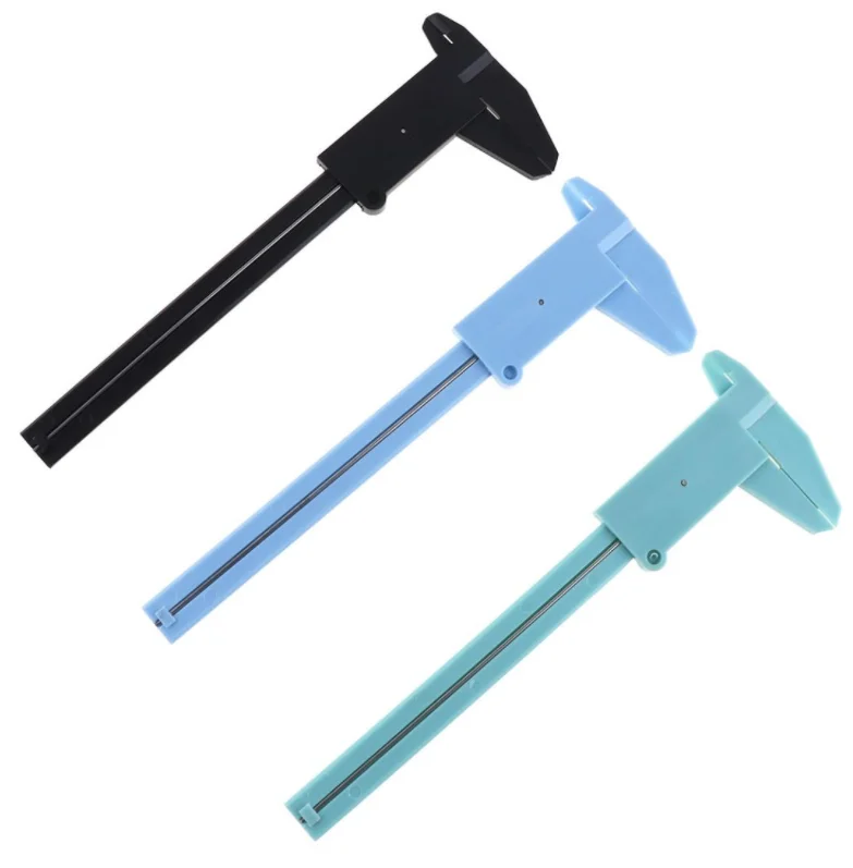 0-150mm Double Rule Scale Plastic Vernier Caliper Measuring Students Mini Tool Ruler Vernier Calipers